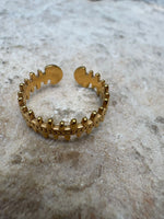 Anillo en Acero color dorado