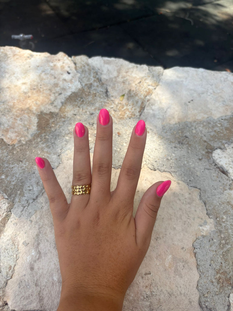 Anillo en Acero color dorado