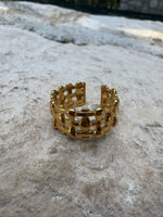 Anillo en Acero color dorado