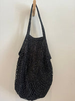 Bolso en tela forma de red en negro