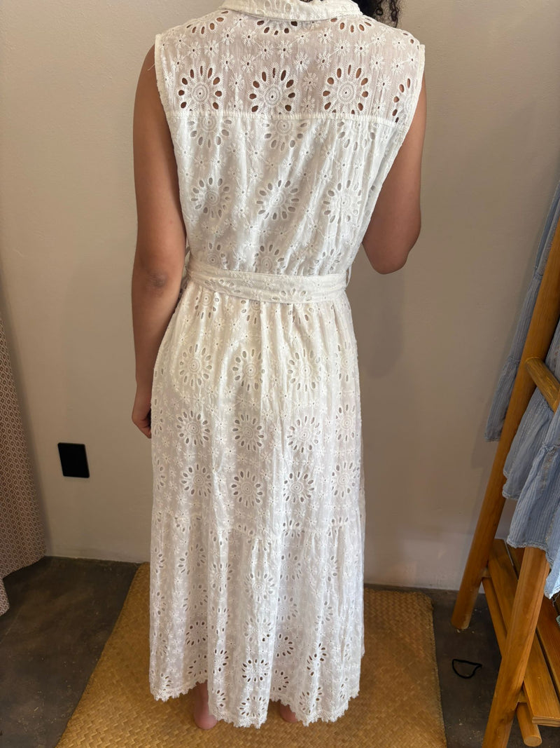 Vestido largo con cinturon