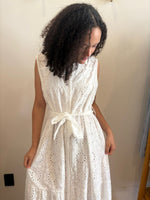 Vestido largo con cinturon