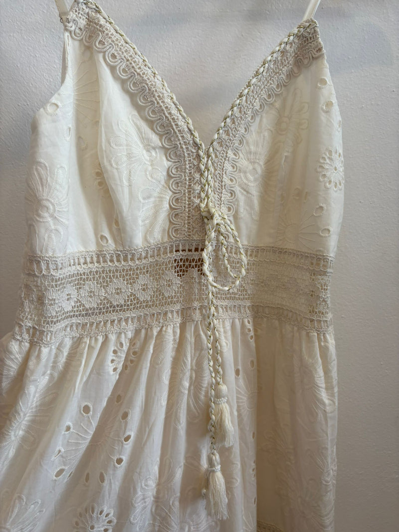 Vestido largo encaje